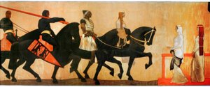 Entry of King Etzel by Albin Egger Lienz