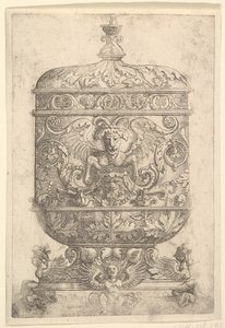 Covered Goblet with Grotesques on a White Background by Albrecht Altdorfer