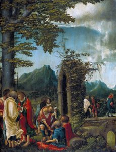 Communion of the Apostles / Apostles in a Wooded Landscape by Albrecht Altdorfer