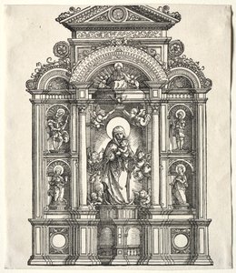 Great Altar with the Virgin, in a Border with Saints Christopher, George, Barbara, Catherine by Albrecht Altdorfer