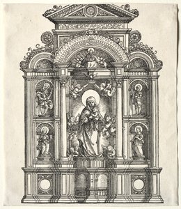 Great Altar with the Virgin, in a border with Saints Christopher, George, Barbara, Catherine by Albrecht Altdorfer