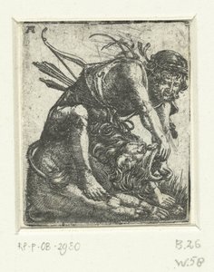 Hercules Kills the Nemean Lion by Albrecht Altdorfer