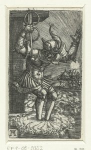 Horatius Cocles Jumps into the Tiber by Albrecht Altdorfer