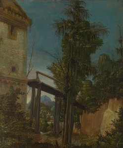 Landscape with a Footbridge. c. 1518-20 by Albrecht Altdorfer