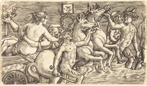 Lovers led by Seagods on Triumph by Albrecht Altdorfer