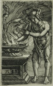 Mucius Scaevola Burning His Hand by Albrecht Altdorfer