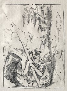 St. Christopher Crossing the Water with Christ on his Shoulders by Albrecht Altdorfer