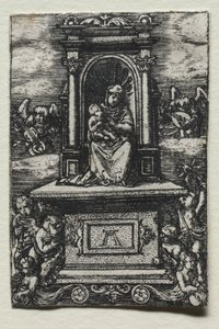 The Beautiful Virgin of Ratisbon on an Altar by Albrecht Altdorfer