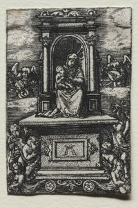 The Beautiful Virgin of Ratisbon on an Altar by Albrecht Altdorfer