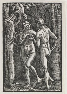 The Fall and Redemption of Man: Adam and Eve Eating the Forbidden Fruit by Albrecht Altdorfer