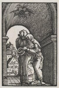 The Fall and Redemption of Man: The Embrace of Joachim and Anne at the Golden Gate by Albrecht Altdorfer