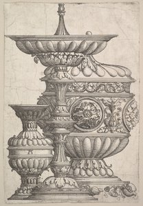 Three Elegant Vessels on a White Background by Albrecht Altdorfer