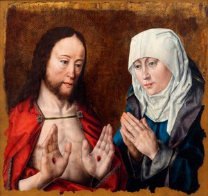Christ Showing His Mother the Nail Wounds in His Hands, c.1490