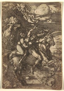 Abduction of Proserpine on a Unicorn by Albrecht Dürer