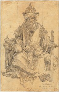An Eastern Ruler Seated on His Throne by Albrecht Dürer