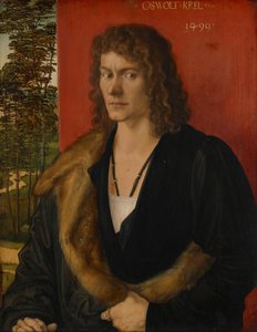 Portrait Triptych of Oswolt Krel, Central Panel: Oswolt Krel by Albrecht Dürer
