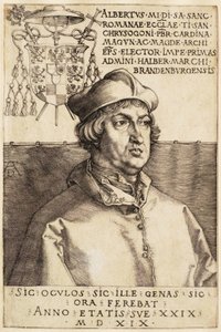 Cardinal Albrecht of Brandenburg (The Small Cardinal) by Albrecht Dürer