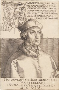 Cardinal Albrecht of Brandenburg; or The Small Cardinal by Albrecht Dürer