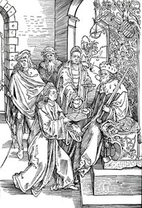 Celtes Presenting His Book to the Elector of Saxony by Albrecht Dürer