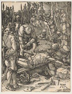 Christ Nailed to the Cross (from The Small Passion) by Albrecht Dürer