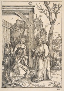 Christ Taking Leave of His Mother, from "The Life of the Virgin" by Albrecht Dürer