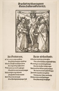Christ on the Cross between the Virgin and Saint John, first sheet of two, 1510 by Albrecht Dürer