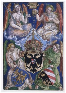 Coat of Arms of the German Empire and the City of Nuremberg by Albrecht Dürer