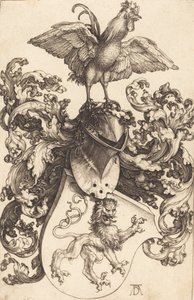 Coat of Arms with a Lion and a Cock by Albrecht Dürer