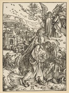 The Angel Casts the Dragon into the Abyss and Seals It (Apocalypse) by Albrecht Dürer