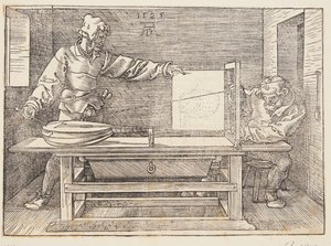 Draftsman Drawing a Lute by Albrecht Dürer