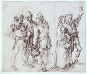 Three Market Farmers and Farmer Couple by Albrecht Dürer