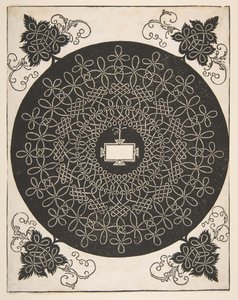 Embroidery Pattern with an Oblong Panel in its Center