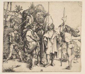 Five Foot Soldiers and a Mounted Turk, ca. 1495 by Albrecht Dürer