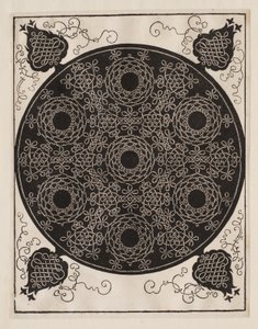Fourth Knot, 7 Circular Groups of Knots with Black Centers by Albrecht Dürer