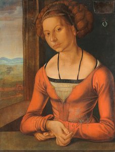 Portrait of a Young Woman with Braided Hair