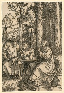 Saint Hermits Anthony and Paul by Albrecht Dürer