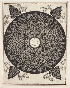 Interlaced Cord Pattern with White Medallion