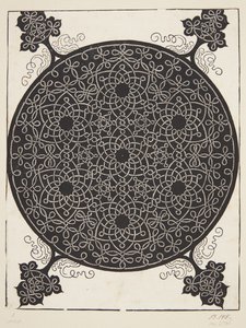 Interlaced Cord Pattern with Seven Hexagonal Stars