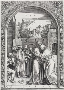 Joachim and Anna under the Golden Gate by Albrecht Dürer