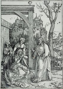 The Life of the Virgin: Jesus Taking Leave of His Mother (Bartsch 92) by Albrecht Dürer
