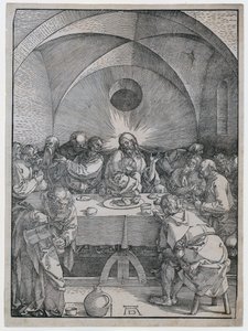 Last Supper, Plate 2 of the Series "The Great Passion" by Albrecht Dürer