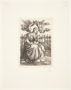 Madonna Crowned by Two Angels by Albrecht Dürer
