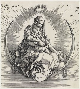 Mary on the Crescent Moon (Title Page of the Life of the Virgin) by Albrecht Dürer