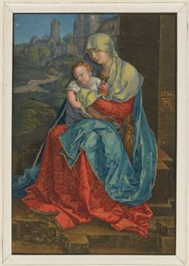 Mary with Child Sitting in Front of a Wall by Albrecht Dürer