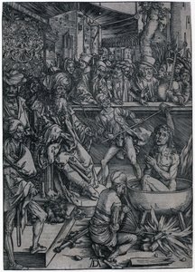 Martyrdom of the Evangelist John, Sheet 2 of the Series "The Apocalypse" by Albrecht Dürer