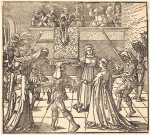 Masquerade Dance with Torches by Albrecht Dürer