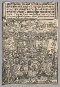 Maximilian and Henry VIII of England, Plate 22 from Historical Scenes from the Life of Emperor Maximilian I from the Triumphal Arch by Albrecht Dürer