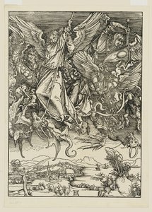 Michael and His Angels Fight with the Dragon by Albrecht Dürer