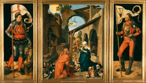 Paumgartner Altar: Lukas Paumgartner as St. Eustace by Albrecht Dürer