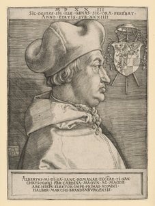 Portrait of Cardinal Albrecht of Brandenburg (The Great Cardinal) by Albrecht Dürer